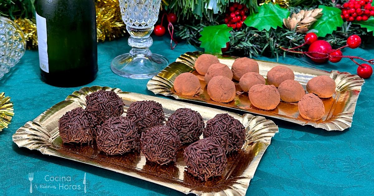 Trufas de chocolate y leche condensada Recetas Fáciles Reunidas